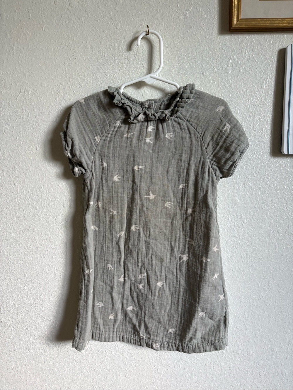 H&M Cotton Bird-Print 3t Dress